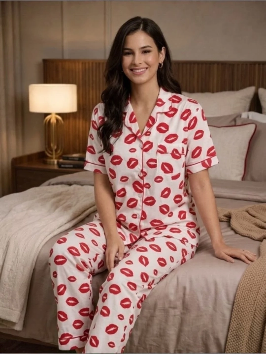 Pijama, nozik ichki kiyim, to'plam, paxta pijamasi, standart o'lcham