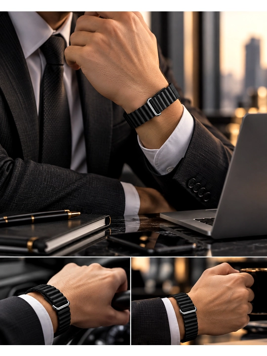 Google Fitbit silikon tasma, magnitli sport uslubidagi bilaguzuk