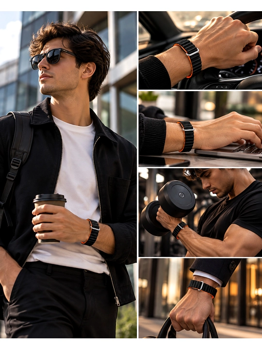 Силиконовый ремешок для Google Fitbit, магнитный спортивный браслет
