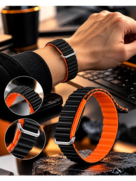 Силиконовый ремешок для Google Fitbit, магнитный спортивный браслет