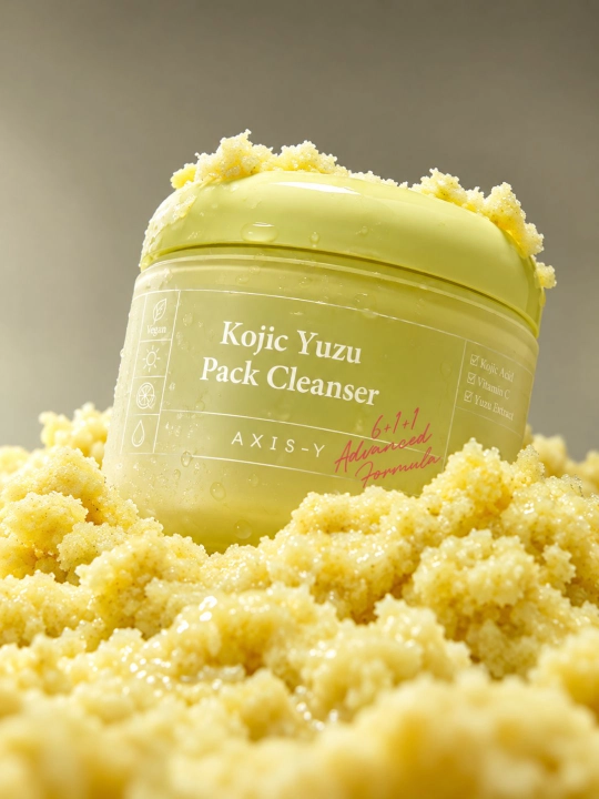 AXIS-Y Kojic Yuzu очищающая пенка для лица с койевой кислотой и витамином C, 60 г