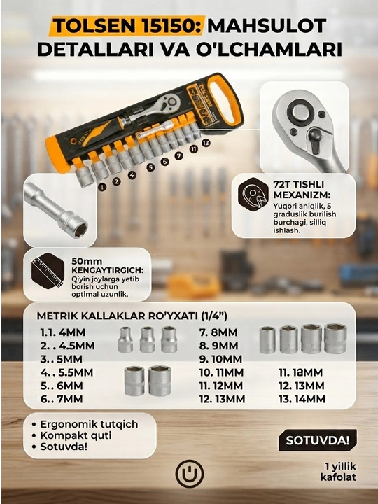 Trshodka kluch 12sht/4-14mm