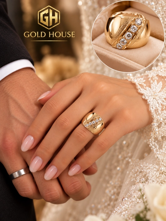 Символ вечной любви: Обручальное кольцо 585 пробы, Золотые кольца от Gold House - 
