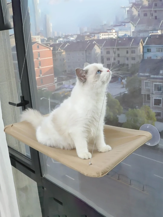 Кошачий гамак на присосках, подвесной кошачий домик, лежанка на подоконнике