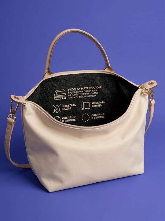 Ayollar uchun Longchamp uslubidagi sumka, oq longchamp katta razmer, kross-bodi, sumka