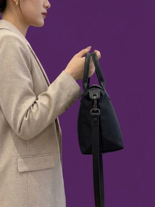 Ayollar uchun Longchamp uslubidagi sumka, oq longchamp katta razmer, kross-bodi, sumka