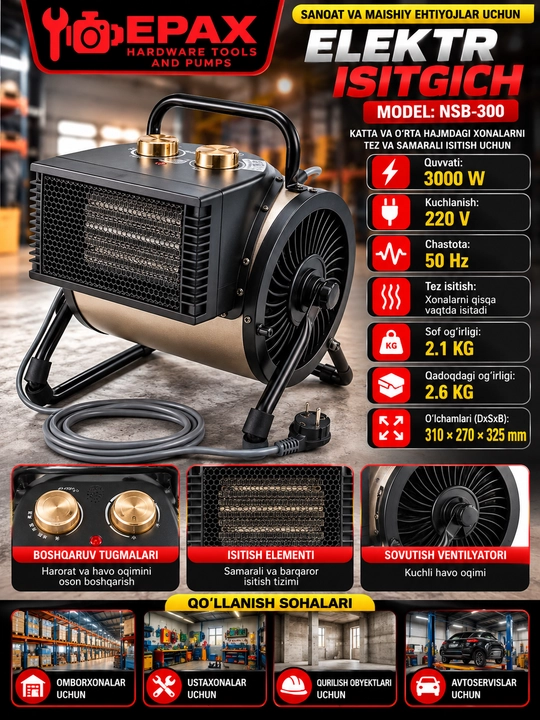 Elektr isitgich NSB-300 - 