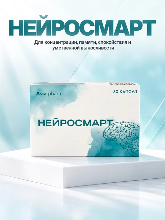 Нейросмарт – для памяти, концентрации и защиты нервной системы, 30 капсул - 