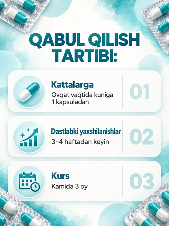 Neyrosmart – xotira, diqqat va asab tizimini qo‘llab-quvvatlash uchun, 30 kapsulalar