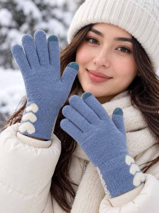 Женские зимние перчатки тёплые, сенсорные, для смартфона, до -30°C