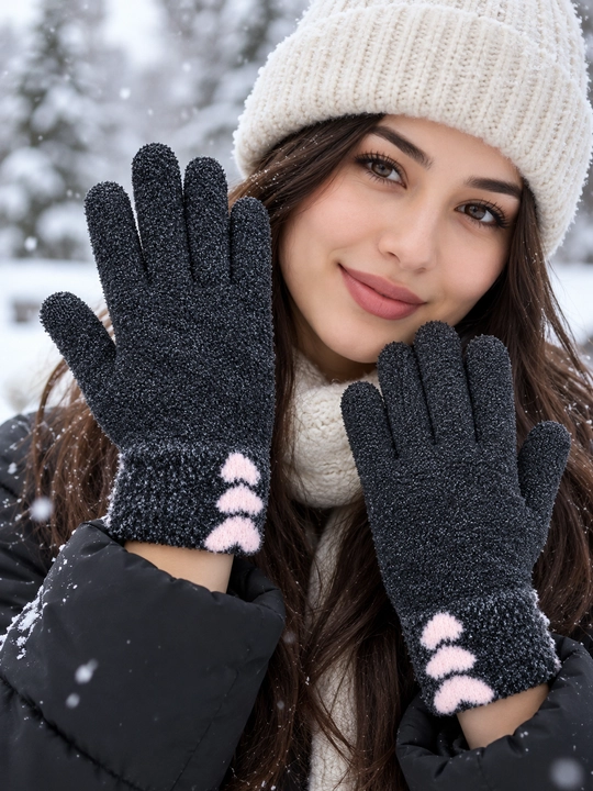 Ayollar uchun qishki issiq qo‘lqoplar, sensorli, telefon uchun, -30°C gacha