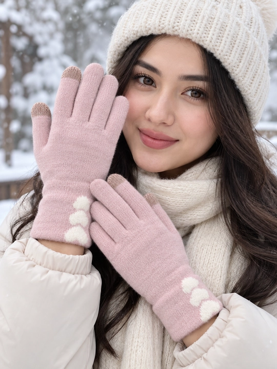 Женские зимние перчатки тёплые, сенсорные, для смартфона, до -30°C