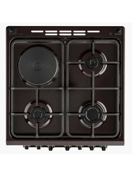 Shivaki 6302-K — комбинированная плита с 3 газовыми и 1 электрической конфоркой