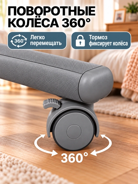 Приставная кроватка 5 в 1, автокачание, 3 скорости, 5 уровней высоты