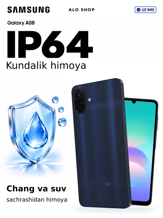 Smartfon Samsung Galaxy A08, 6/128 GB, 50 MP kamera, 6000 mAh