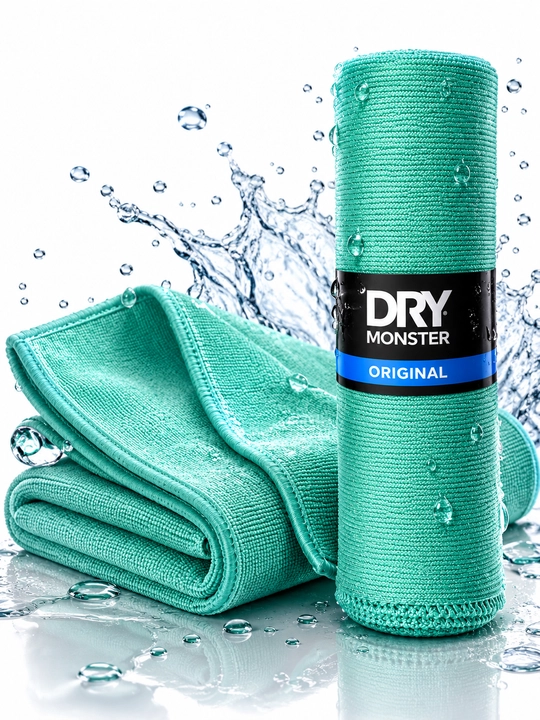 Микрофибра для стекол автомобиля Dry Monster 35x35, тряпка для стекла машины