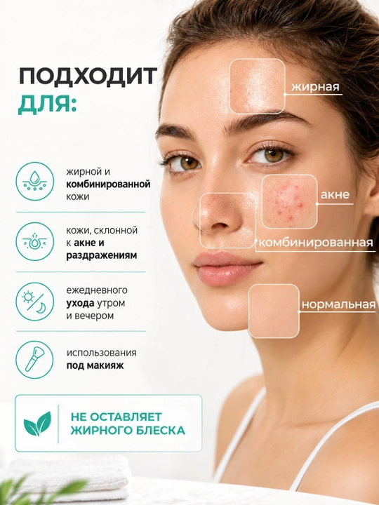 COMPLIMENT Niatsinamidli yuz uchun xiralashtiruvchi gel, 50 ml