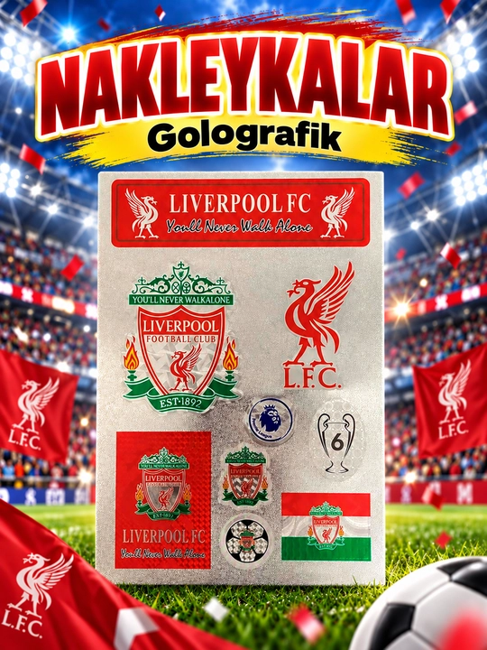 Futbol jamoasi logo tushirilgan, suv o‘tkazmaydigan nakleykalar — telefon va noutbuk uchun - 