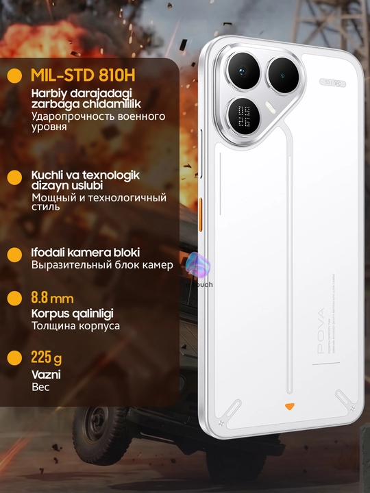 O‘yin telefon TECNO POVA 8, 5G, o‘yin smartfonlar, telefon Tecno Pova 8 Pro
