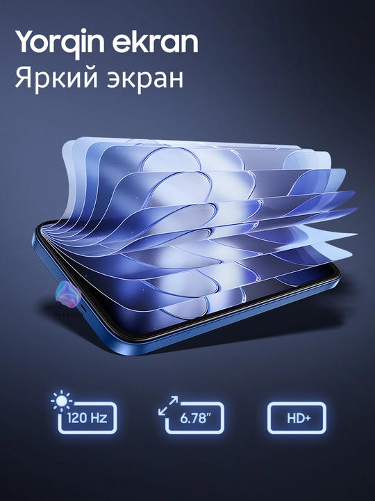 TECNO Spark 50 smartfoni, 4/128 GB, 6700 mAs batareyali telefon