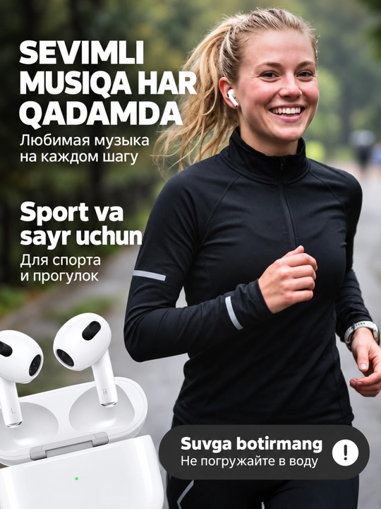 Simsiz quloqchinlar Pods 2 Pro, 3 Pro, Pro, 4, sensorli Bluetooth naushnik iPhone Android