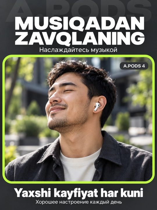 Simsiz quloqchinlar Pods 2 Pro, 3 Pro, Pro, 4, sensorli Bluetooth naushnik iPhone Android