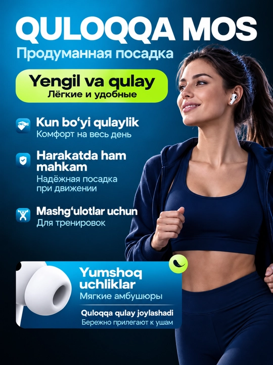 Simsiz quloqchinlar Pods 2 Pro, 3 Pro, Pro, 4, sensorli Bluetooth naushnik iPhone Android