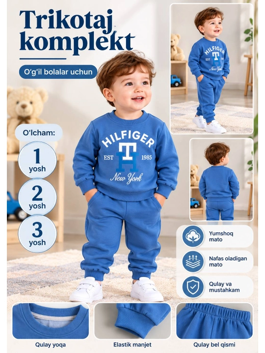 Повседневная одежда для мальчиков 1–3 лет, детская одежда