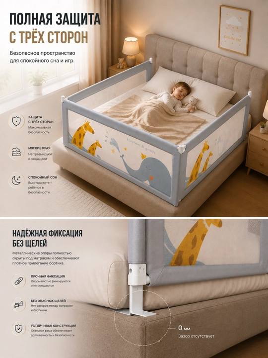 Защитный барьер для кровати, Bortik
