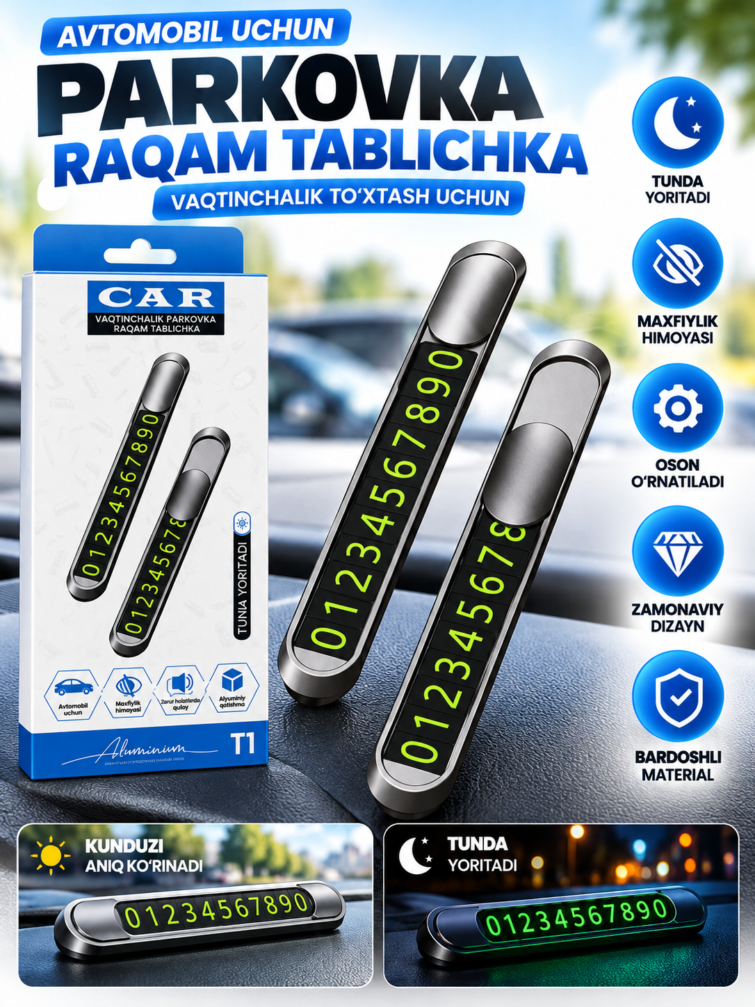 Magnitli telefon ushlagich avtomobil uchun - 