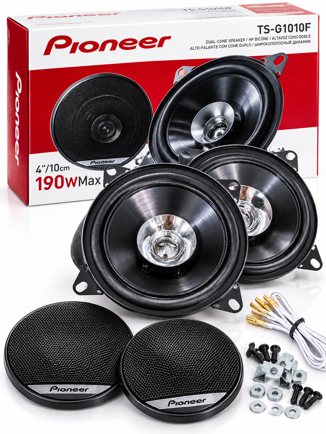 Pioneer TS-G1010F, 10 sm (4 dyuym), ikki konusli avtomobil kalonkasi
