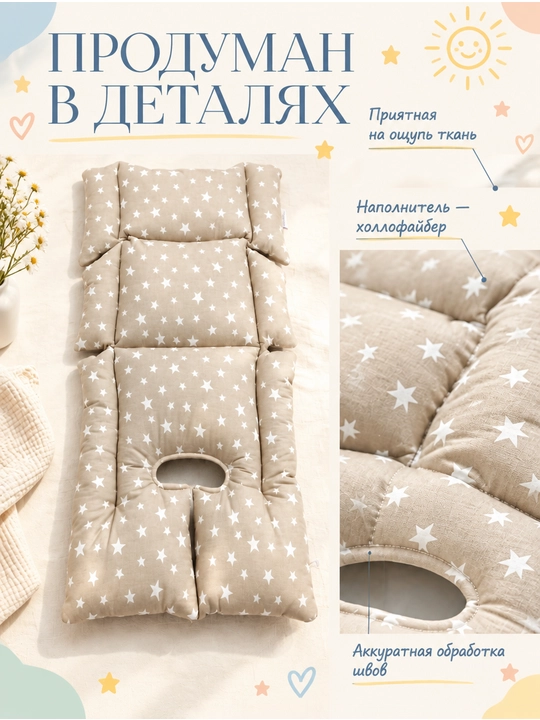 Матрас для детской коляски, для автокресло, матрас на шезлонг, на стульчик