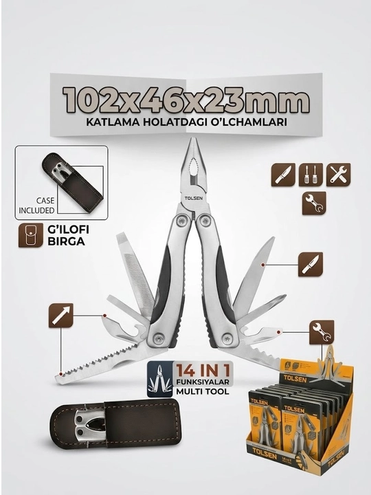 O'zgartiriladigan pense TOLSEN, 102x46x23 mm, 30046 - 