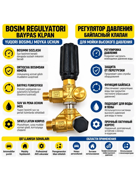 Регулятор давления для мойки высокого давления — Bypass Unloader - 
