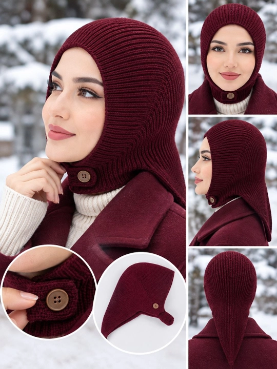 Ayollar va qizlar uchun qishki kosinka bandana, issiq to‘qilgan shapka