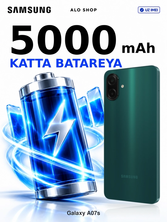 Smartfon Samsung Galaxy A07s, 4/128 GB, 6,7" 90 Hz, 50 MP, 5000 mAh