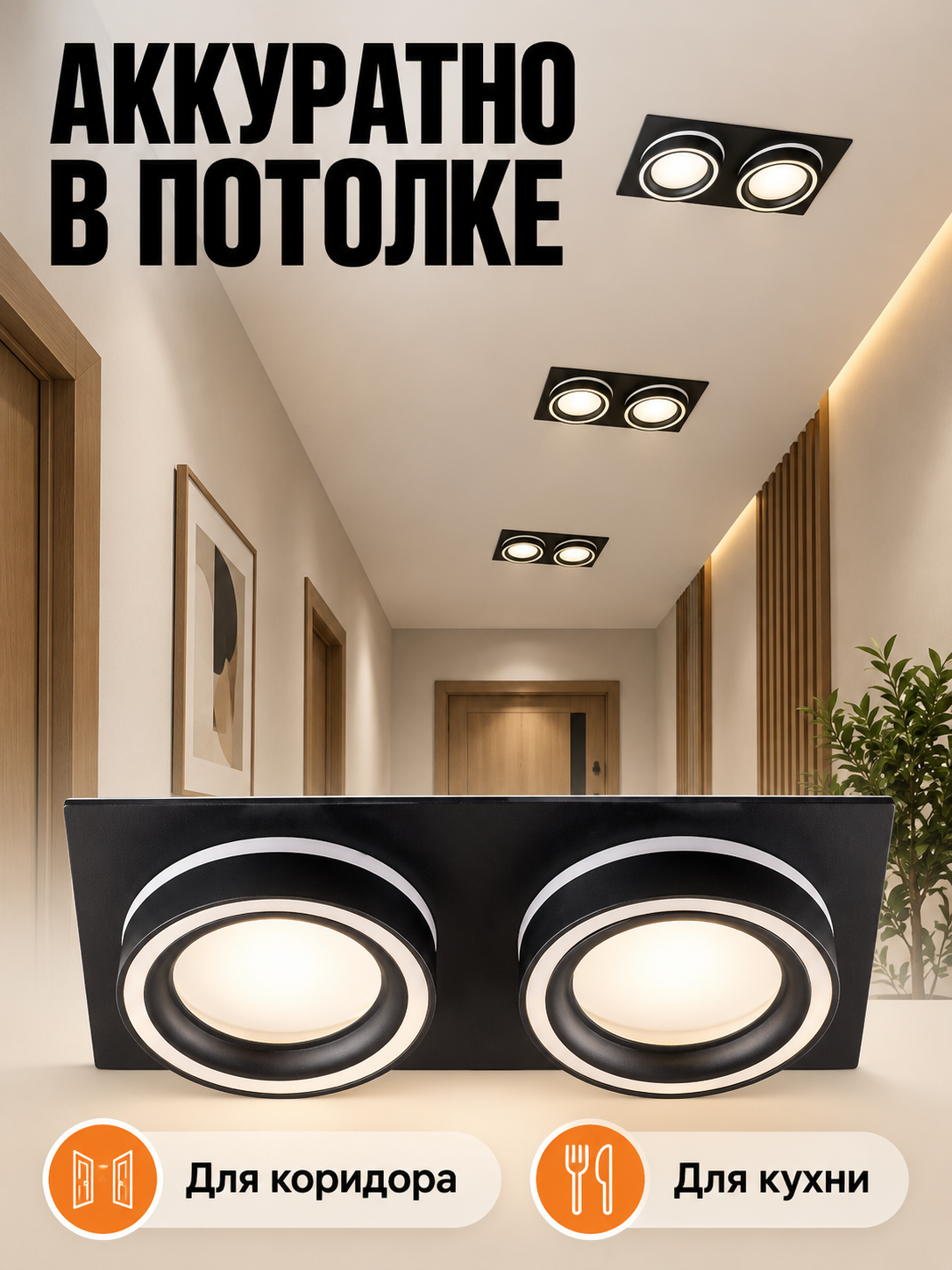 Galogen chiroq  shift yoritgichi 20w, oshxona, yotoqxona, mehmonxona va yo‘lak uchun