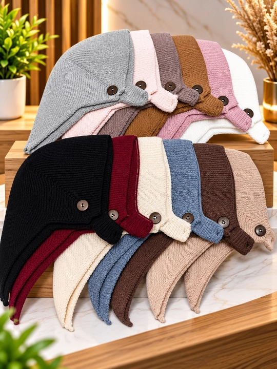 Ayollar va qizlar uchun qishki kosinka bandana, issiq to‘qilgan shapka