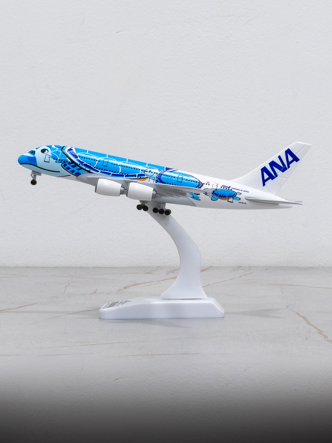 Модель самолёта Airbus A380, ANA All Nippon Airways, 20 см, Шасси, Металл+пластик