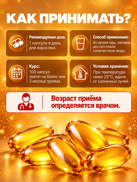 Solyvia Omega-3-6-9 1000 mg — 100 ta yumshoq kapsula, yurak va bo‘g‘imlar uchun