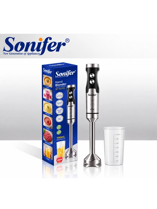 Sonifer SF-8153S qo‘l blenderi, 1000 Vt, Turbo rejim