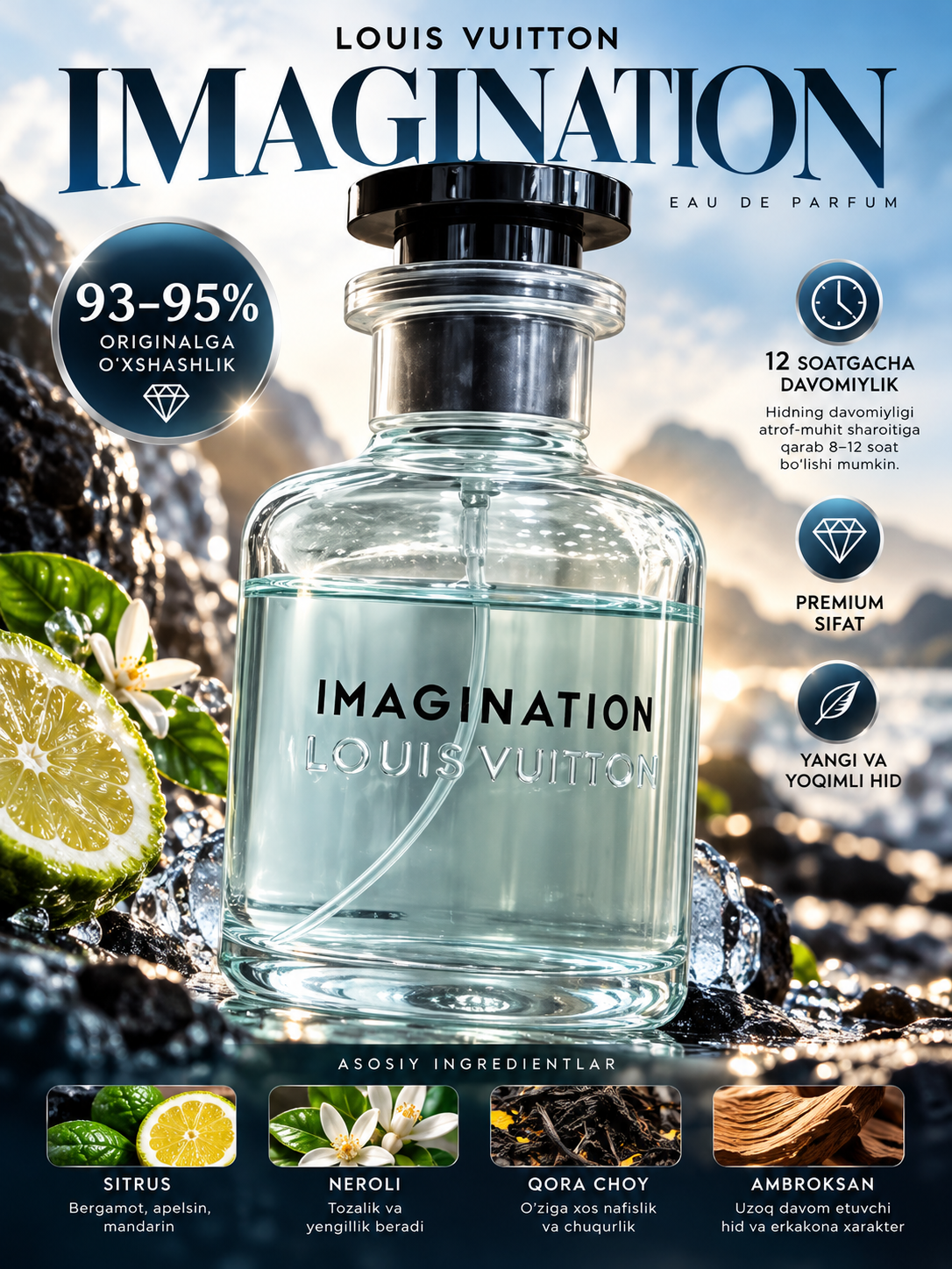 Мужские духи Louis Vuitton Imagination 100 мл духи для мужчин мужская парфюмерная вода - 