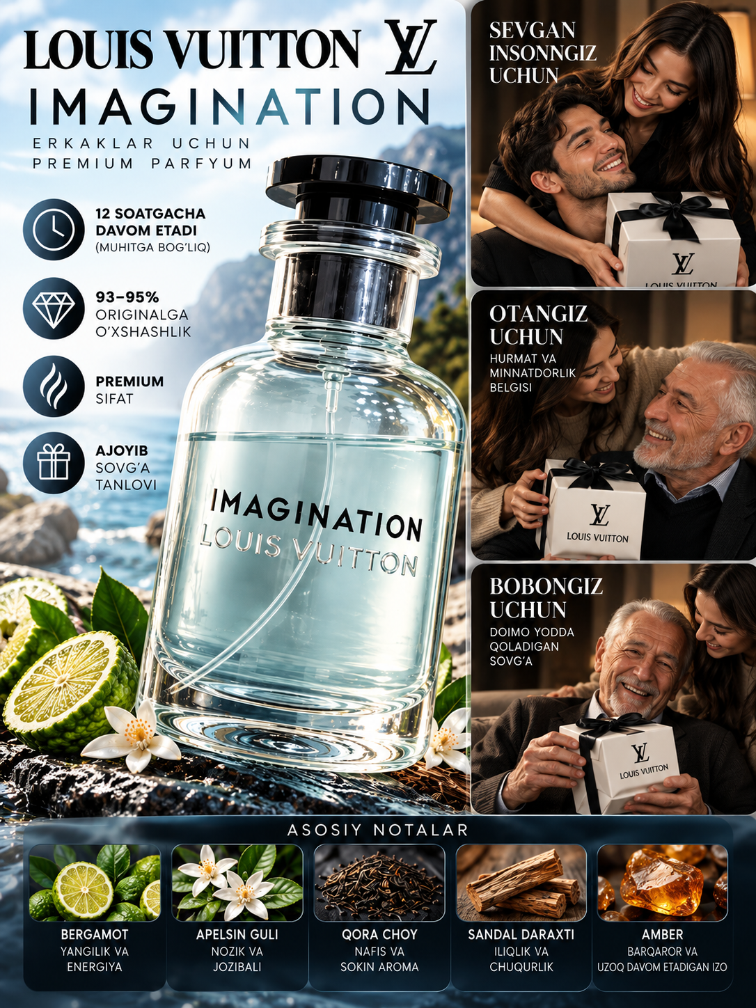 Мужские духи Louis Vuitton Imagination 100мл духи для мужчин мужская парфюмерная вода