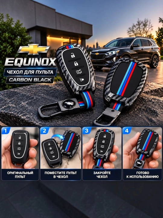 Универсальный чехол для автомобильного ключа Chevrolet Equinox и Tracker 1 — защитный чехол для пульта