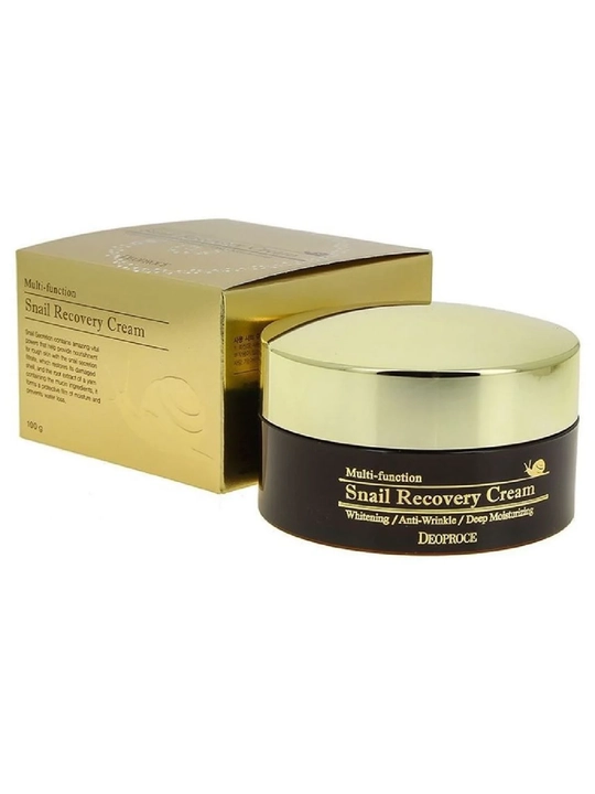Yuz uchun Deoproce Snail Recovery Cream shilliqqurt mutsinli tiklovchi kremi, 100 g