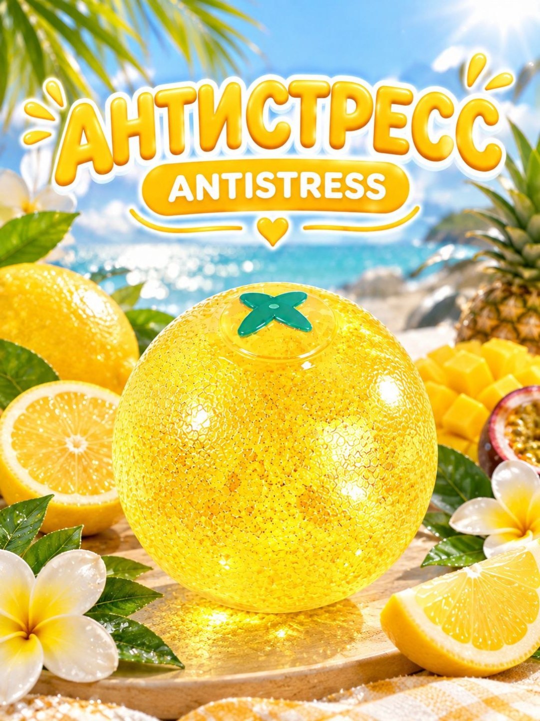 Antistress skvishi saryog' va meva shaklidagi bolalar o'yinchoqlari - 