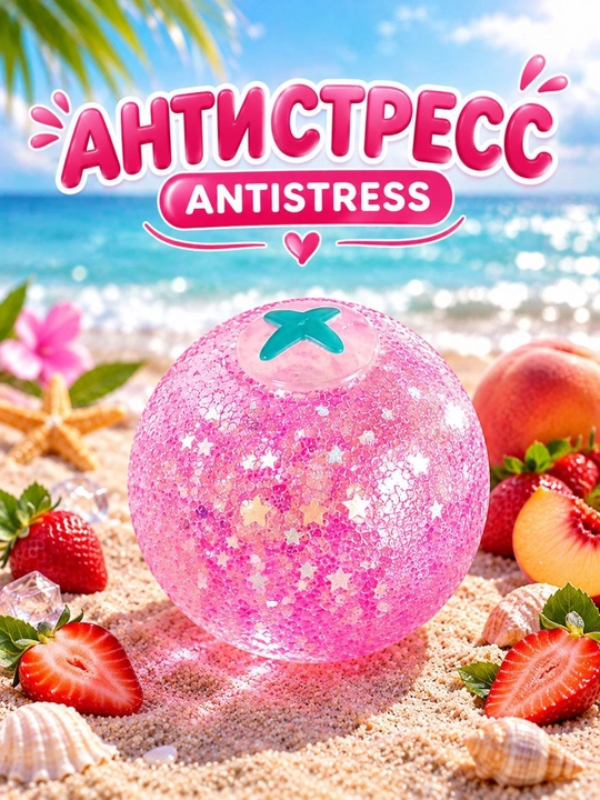 Antistress skvishi saryog' va meva shaklidagi bolalar o'yinchoqlari - 