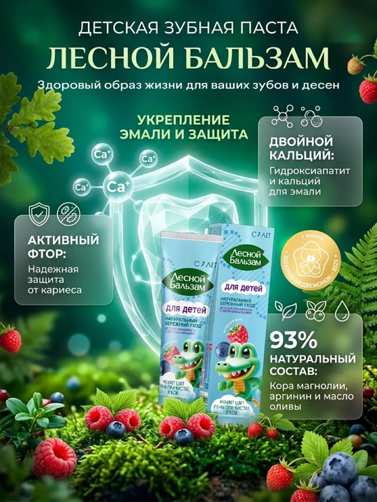 «Лесной Бальзам» tish pastasi, 7 yoshdan boshlab — 50 ml