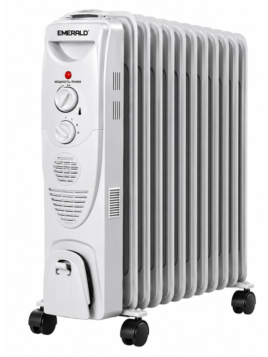 EMERALD moyli radiator 2900 W, termostatli, 400 W PTK isitgichli, 1 yil kafolat