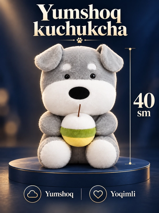 Мягкая игрушка, пингвин, черепашка или собачка, 30 и 40 см - 